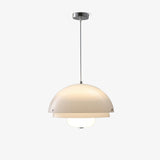 Modern Milk White Layered Glass Pendant Light Art Deco Droplet Ceiling Lamp