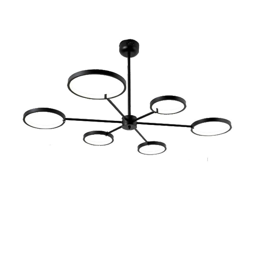 Modern Mini Sputnik LED Chandelier Metal and Silica Gel Flush Mount Ceiling Light for Living Room Bedroom