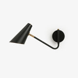 Modern Minimalist Adjustable Arm Wall Sconce with Conical Shade for Indoor Lighting