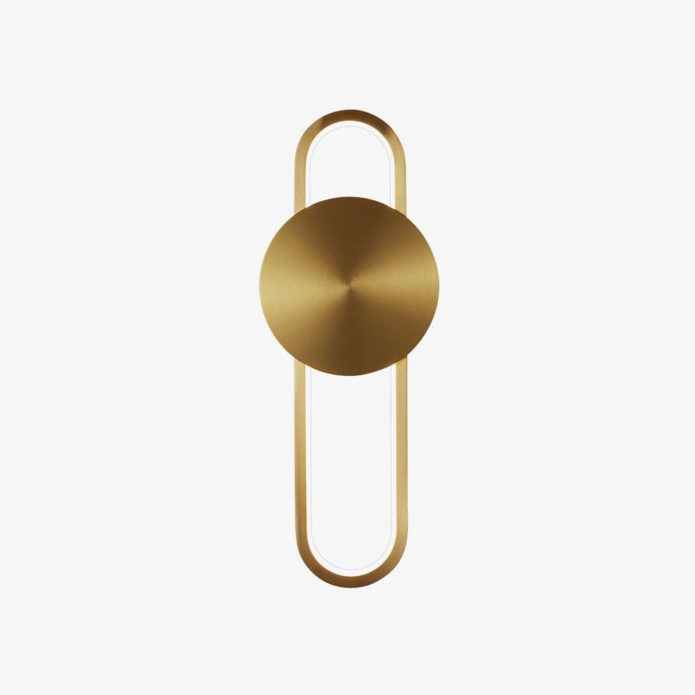 Modern Minimalist Allen LED Wall Sconce in Brass Finish Set of 2