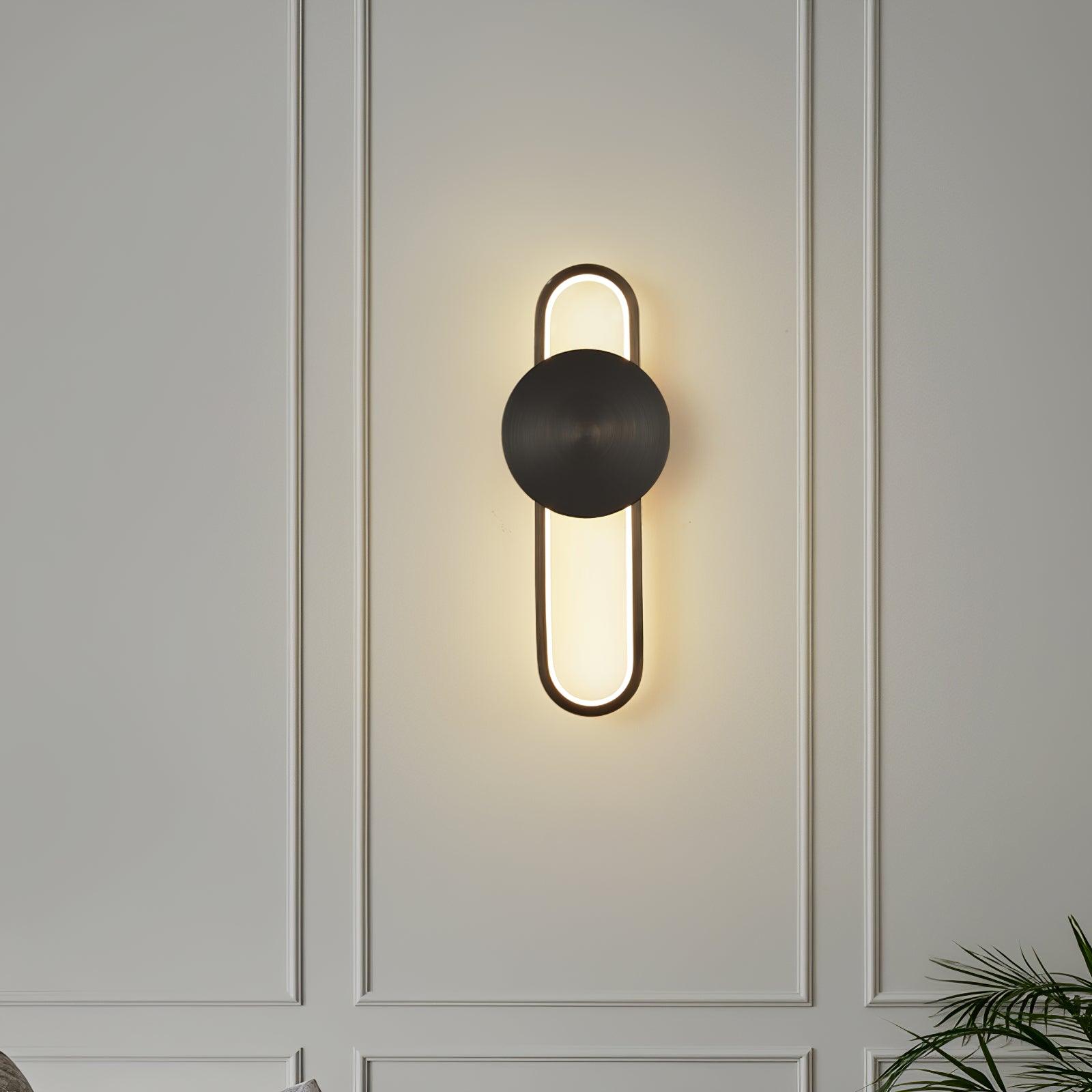 Modern Minimalist Allen LED Wall Sconce in Brass Finish Set of 2