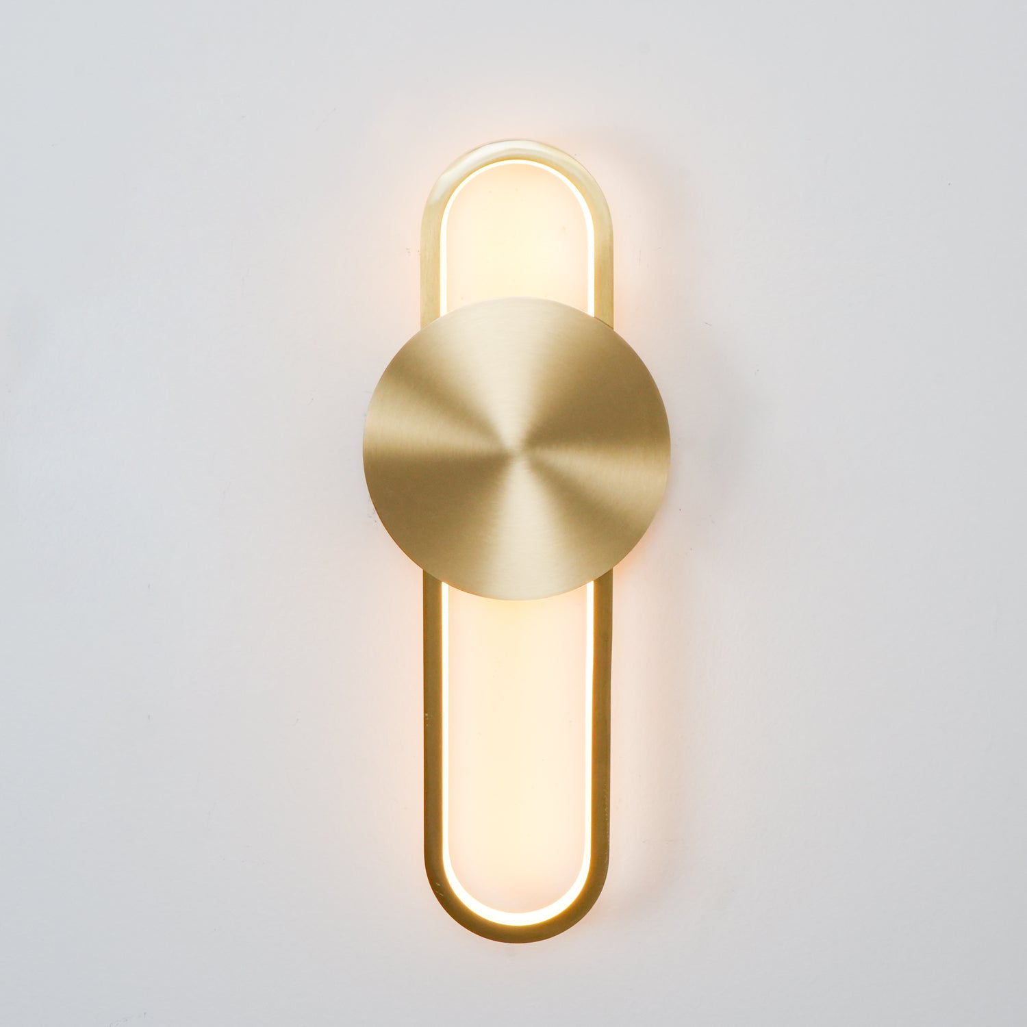Modern Minimalist Allen LED Wall Sconce in Brass Finish Set of 2