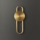 Modern Minimalist Allen LED Wall Sconce in Brass Finish Set of 2