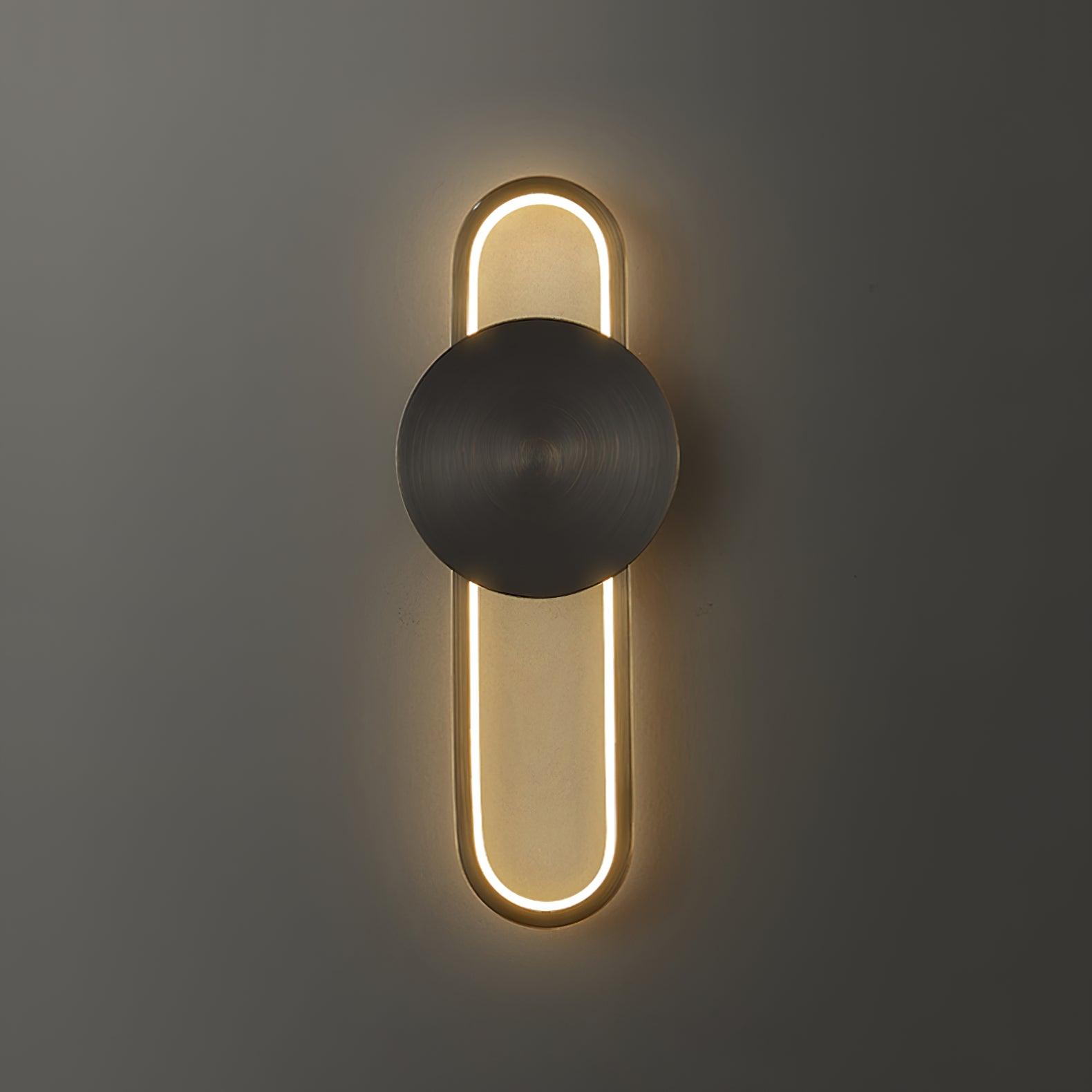 Modern Minimalist Allen LED Wall Sconce in Brass Finish Set of 2