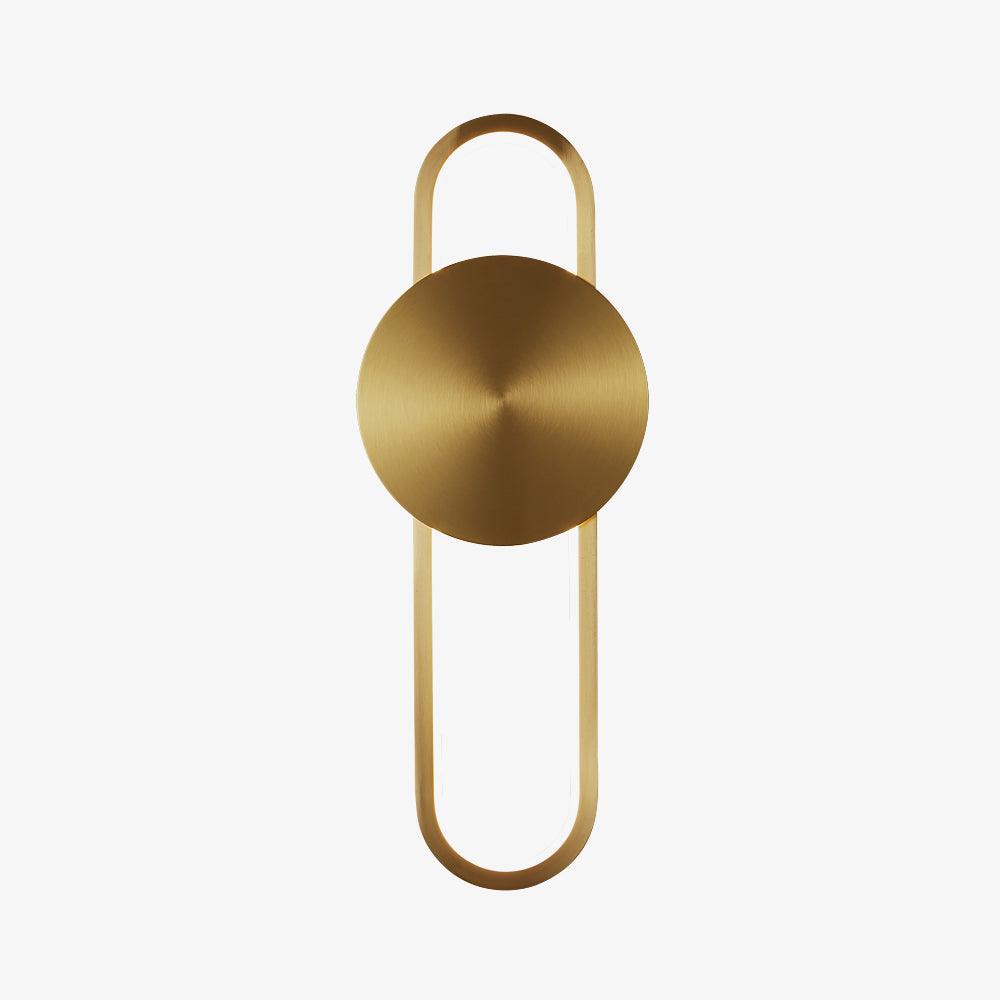 Modern Minimalist Allen LED Wall Sconce in Brass Finish Set of 2