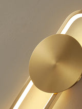 Modern Minimalist Allen LED Wall Sconce in Brass Finish Set of 2