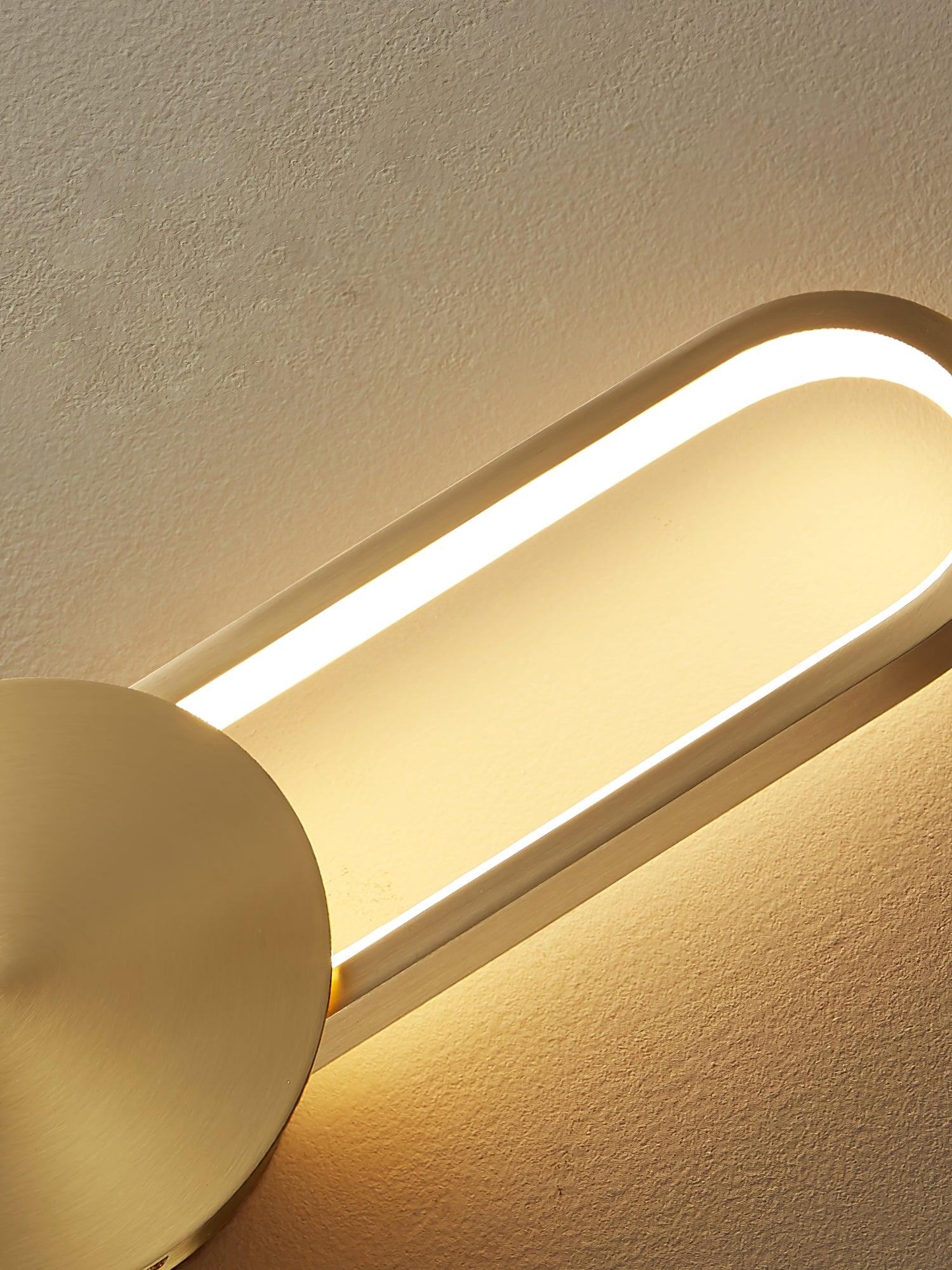 Modern Minimalist Allen LED Wall Sconce in Brass Finish Set of 2