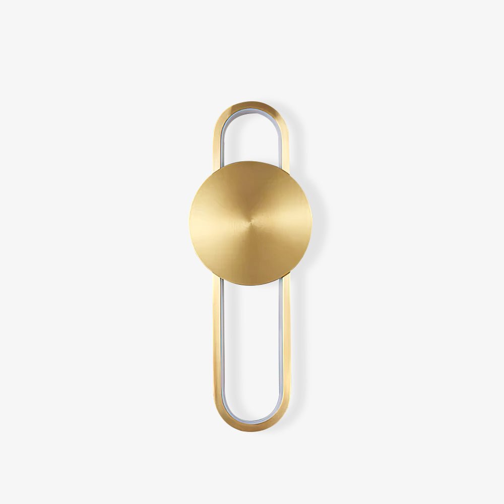Modern Minimalist Allen LED Wall Sconce in Brass Finish Set of 2