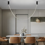 Modern Minimalist Artificial Leather Belt LED Pendant Lighting for High Ceiling Staircase and Villa