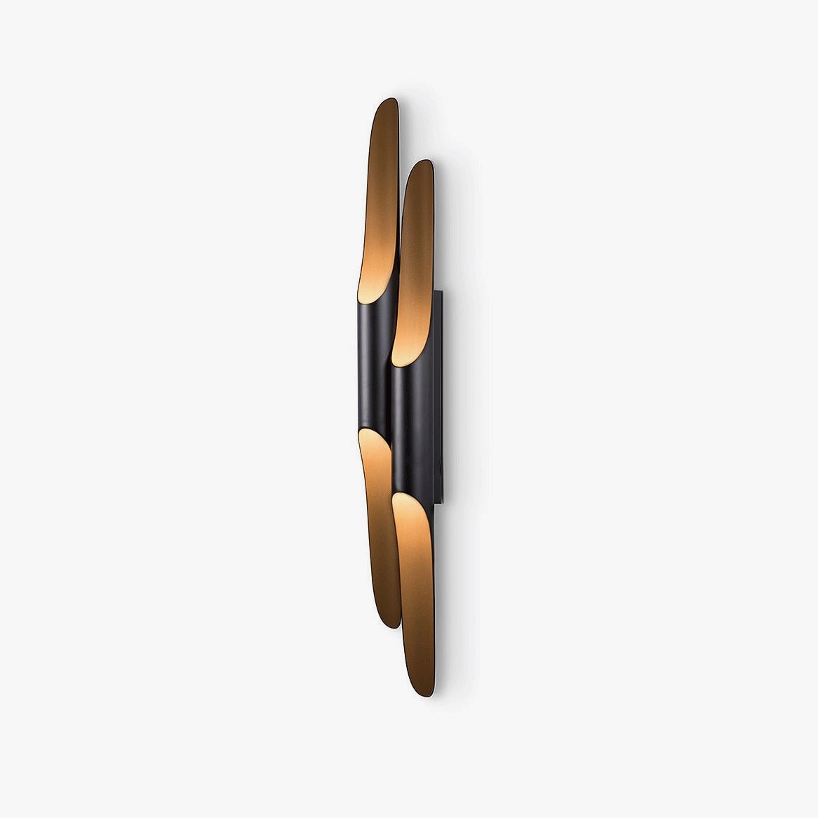 Modern Minimalist Black and Gold Industrial Steel Wall Sconce Light for Indoor Decor
