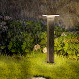 Modern Minimalist Black IP65 Waterproof LED Garden Lawn Path Bollard Landscape Lighting