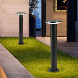 Modern Minimalist Black IP65 Waterproof LED Garden Lawn Path Bollard Landscape Lighting