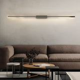 Modern Minimalist Black Linear LED Wall Sconce Nordic Strip Indoor Light Fixture
