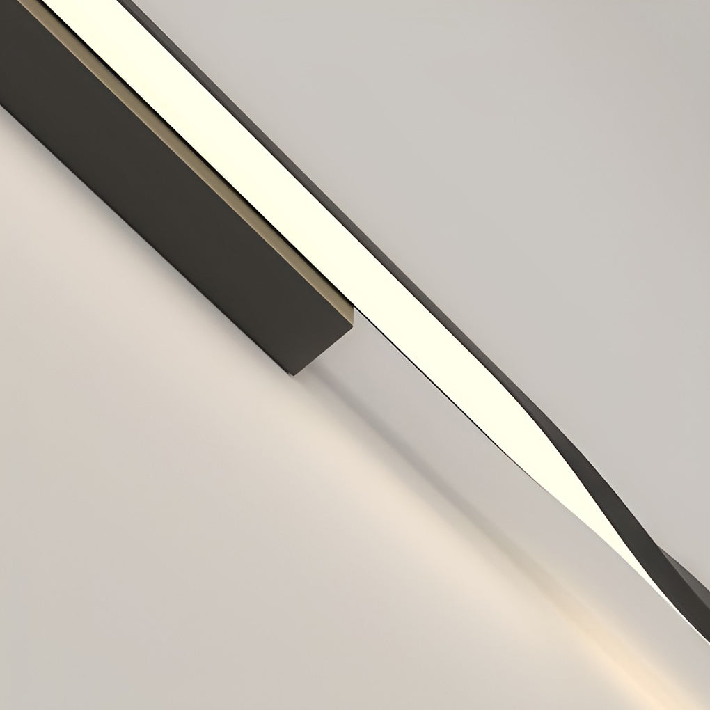 Modern Minimalist Black Linear LED Wall Sconce Nordic Strip Indoor Light Fixture