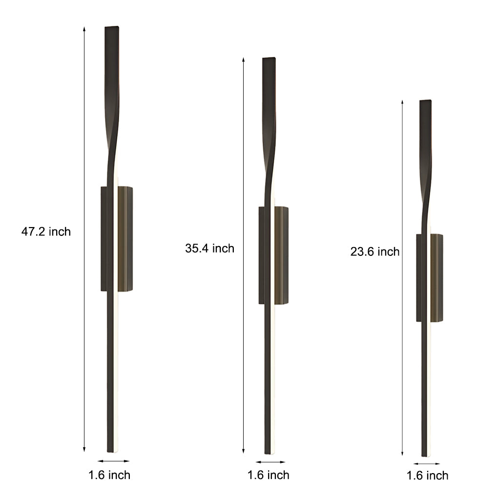 Modern Minimalist Black Linear LED Wall Sconce Nordic Strip Indoor Light Fixture