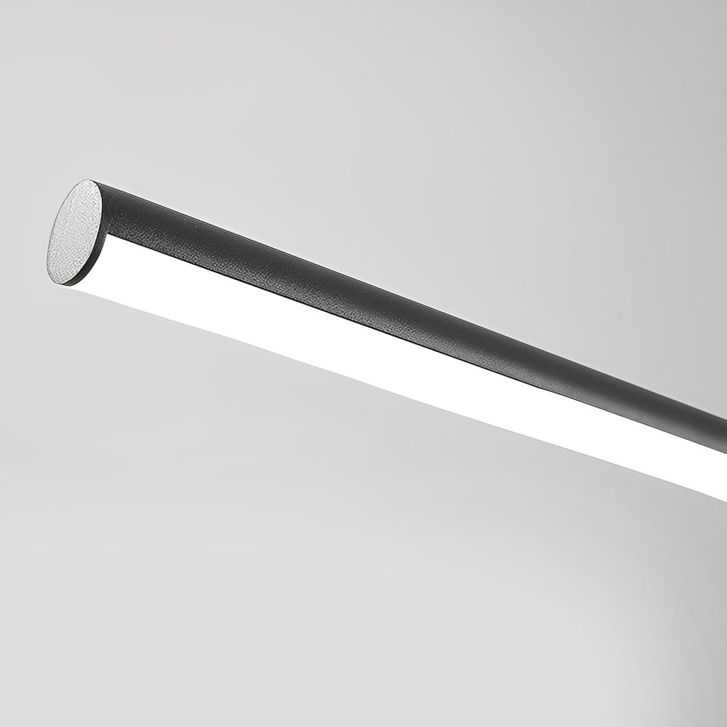 Modern Minimalist Black Ring LED Chandelier for Dining Room with 3 Step Dimming