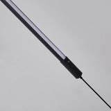 Modern Minimalist Black Slim Vertical LED Pendant Lamp for Contemporary Interiors