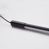 Modern Minimalist Black Slim Vertical LED Pendant Lamp for Contemporary Interiors