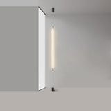 Modern Minimalist Black Slim Vertical LED Pendant Lamp for Contemporary Interiors