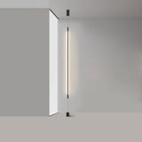 Modern Minimalist Black Slim Vertical LED Pendant Lamp for Contemporary Interiors
