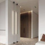 Modern Minimalist Black Slim Vertical LED Pendant Lamp for Contemporary Interiors