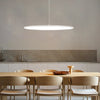 Modern Minimalist Circle Linear LED Pendant Light with Slender Wire Suspension