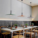 Modern Minimalist Circular LED Pendant Light Round Metal Hanging Fixture for Island