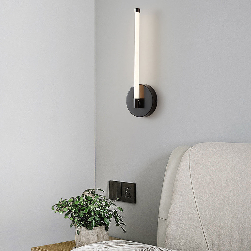 Modern Minimalist Circular Strip LED Wall Sconce with 3 Step Dimming Function