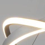 Modern Minimalist Circular Wave Ring LED Chandelier with Three Step Dimming Nordic Style Pendant Lighting