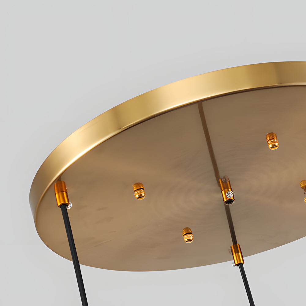 Modern Minimalist Clear Glass Globe Pendant Light with Iron Hardware for Dining Room