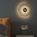 Modern Minimalist Clock Design LED Wall Lamp Warm White Indoor Sconce Lighting for Bedroom and Living Room