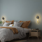Modern Minimalist Clock Design LED Wall Lamp Warm White Indoor Sconce Lighting for Bedroom and Living Room