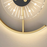 Modern Minimalist Clock Design LED Wall Lamp Warm White Indoor Sconce Lighting for Bedroom and Living Room