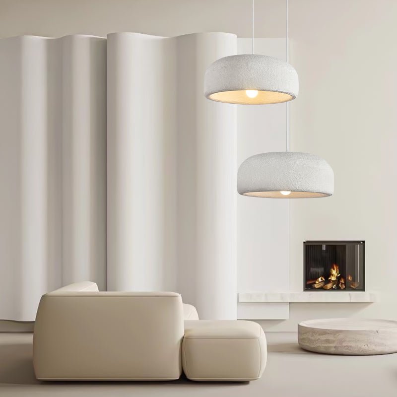 Modern Minimalist Cloud Pendant Light White Polystyrene Floating Hanging Lamp for Dining Room