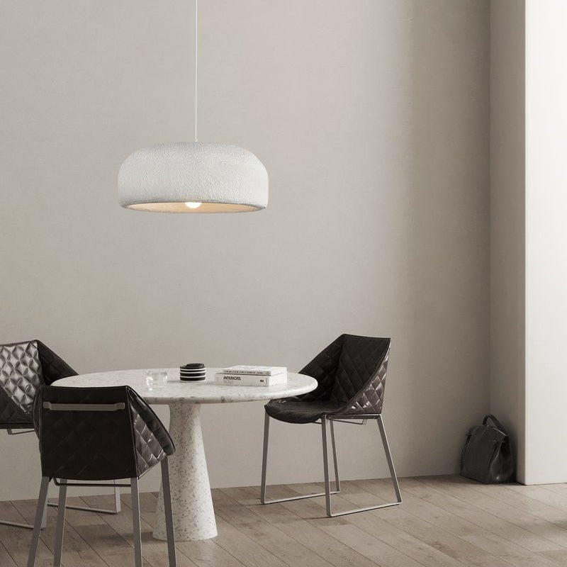 Modern Minimalist Cloud Pendant Light White Polystyrene Floating Hanging Lamp for Dining Room