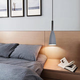 Modern Minimalist Cone LED Pendant Light Metal Hanging Lamp for Kitchen Island and Dining Room