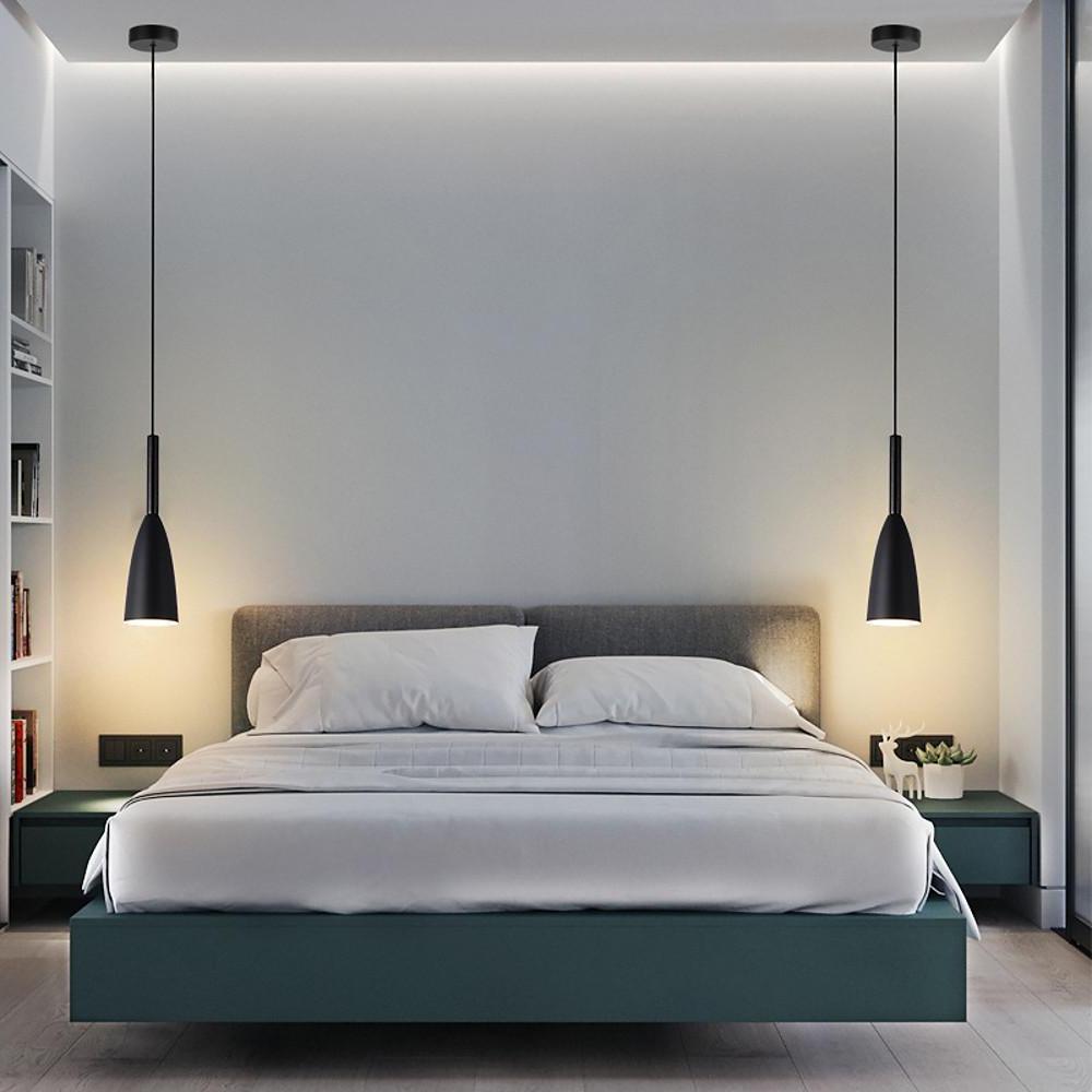 Modern Minimalist Cone LED Pendant Light Metal Hanging Lamp for Kitchen Island and Dining Room