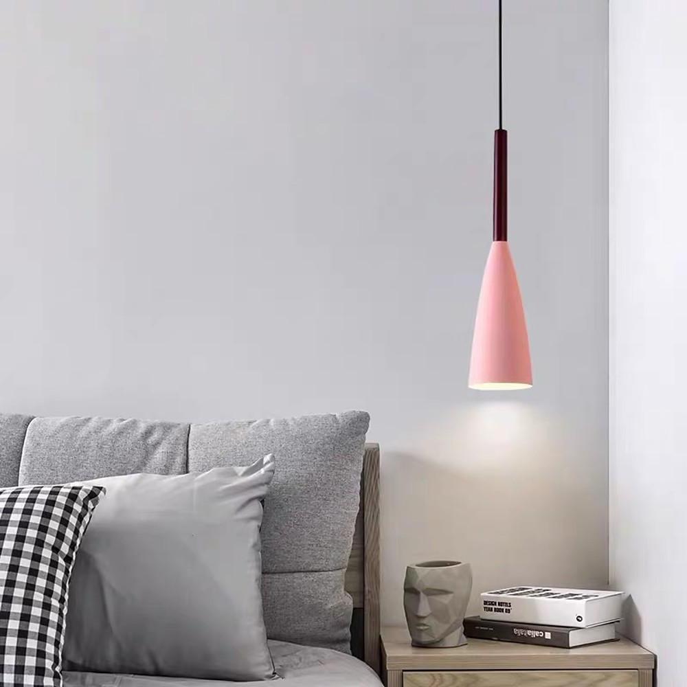 Modern Minimalist Cone LED Pendant Light Metal Hanging Lamp for Kitchen Island and Dining Room