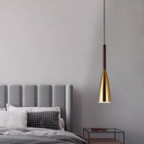 Modern Minimalist Cone LED Pendant Light Metal Hanging Lamp for Kitchen Island and Dining Room