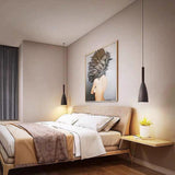 Modern Minimalist Cone LED Pendant Light Metal Hanging Lamp for Kitchen Island and Dining Room