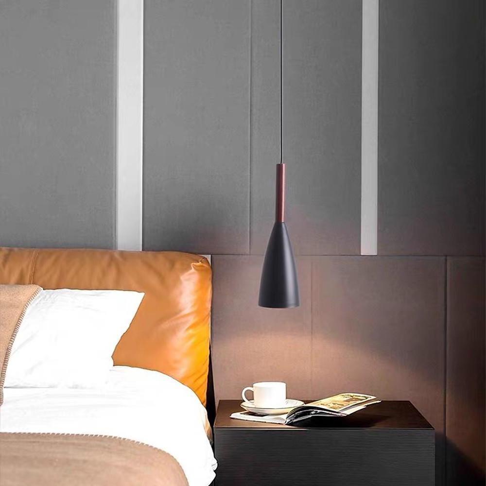 Modern Minimalist Cone LED Pendant Light Metal Hanging Lamp for Kitchen Island and Dining Room