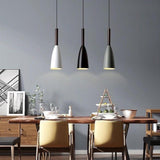 Modern Minimalist Cone LED Pendant Light Metal Hanging Lamp for Kitchen Island and Dining Room