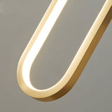 Modern Minimalist Copper LED Pendant Light with 3 Step Dimming Oval Ring Design for Dining Room
