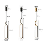Modern Minimalist Copper LED Pendant Light with 3 Step Dimming Oval Ring Design for Dining Room