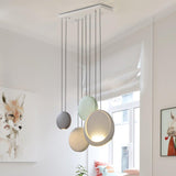 Modern Minimalist Cosmos LED Multi Light Pendant Cluster Disc Chandelier for Living Room