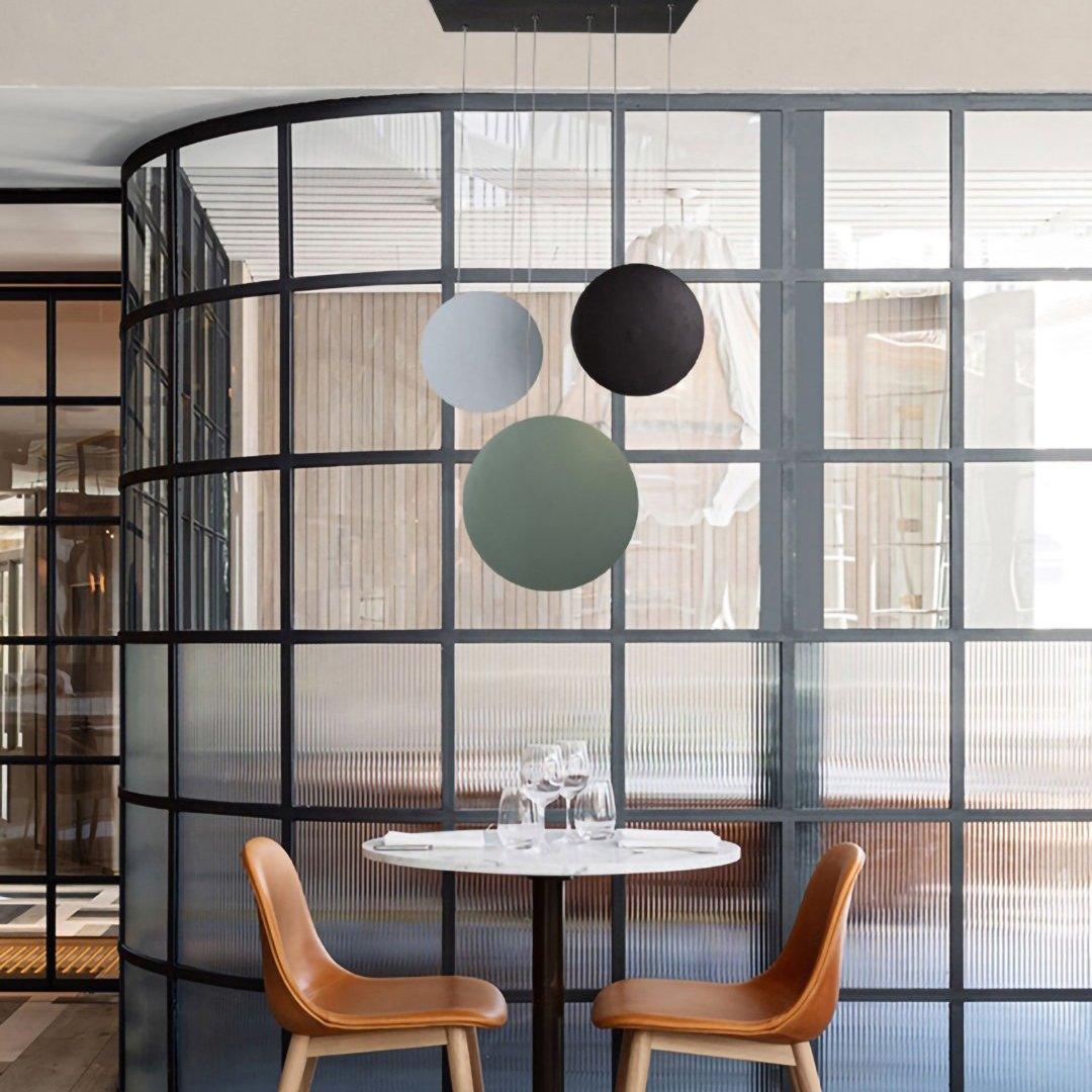 Modern Minimalist Cosmos LED Multi Light Pendant Cluster Disc Chandelier for Living Room