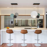 Modern Minimalist Cosmos LED Multi Light Pendant Cluster Disc Chandelier for Living Room