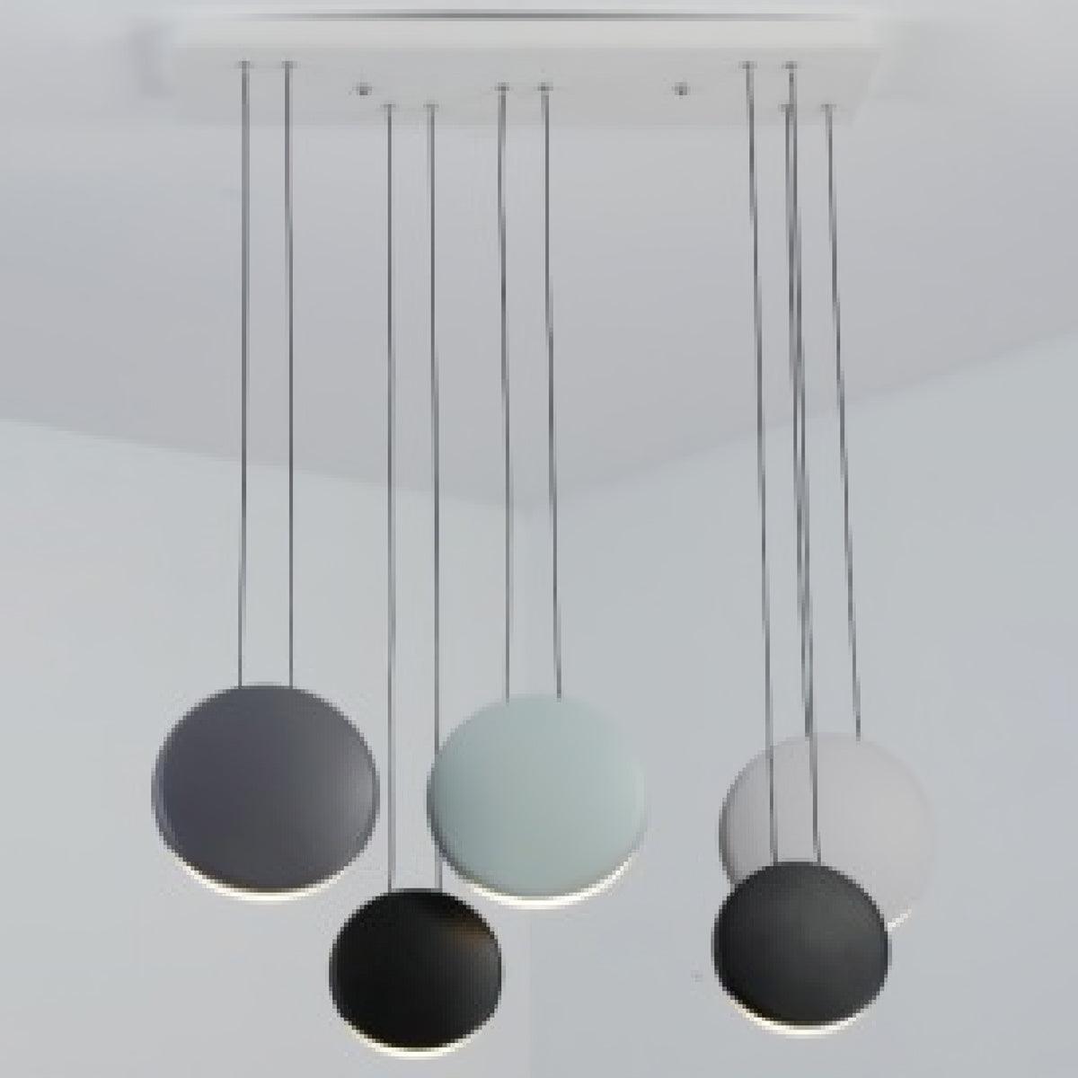 Modern Minimalist Cosmos LED Multi Light Pendant Cluster Disc Chandelier for Living Room