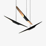Modern Minimalist Cylindrical Pipe Pendant Light in Matte Black and Gold Finish