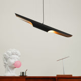 Modern Minimalist Cylindrical Pipe Pendant Light in Matte Black and Gold Finish
